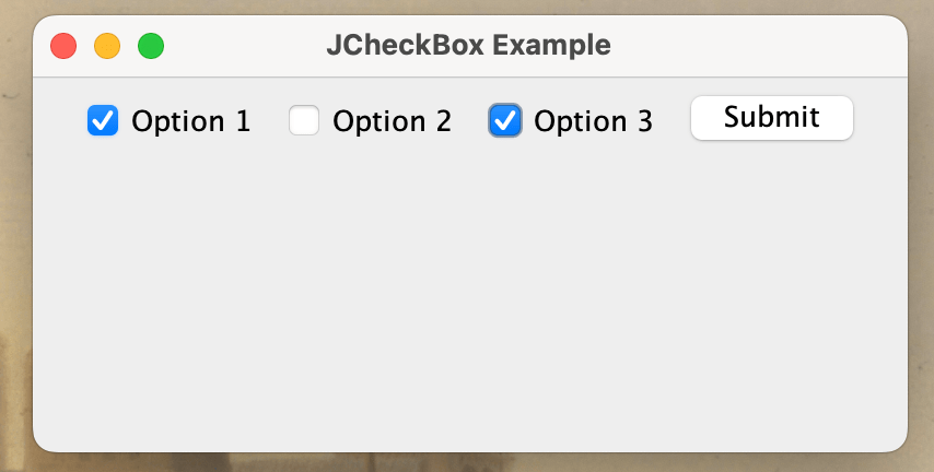 JCheckBox Example