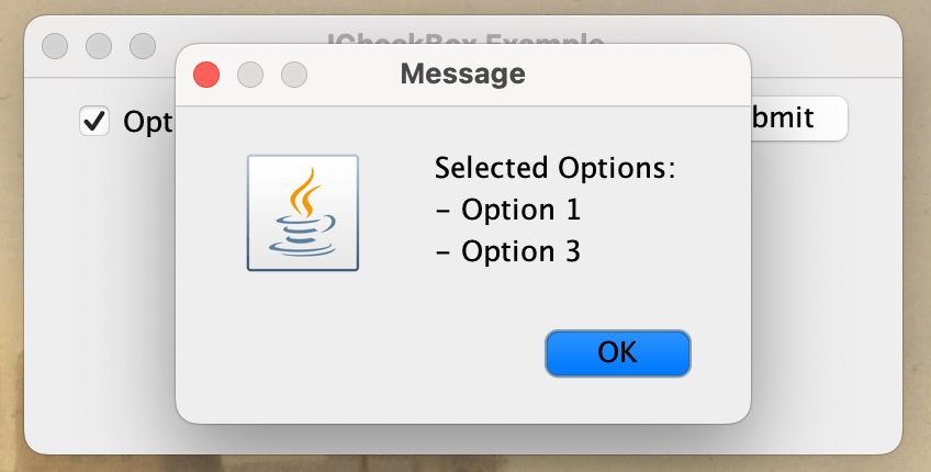 JCheckBox Example