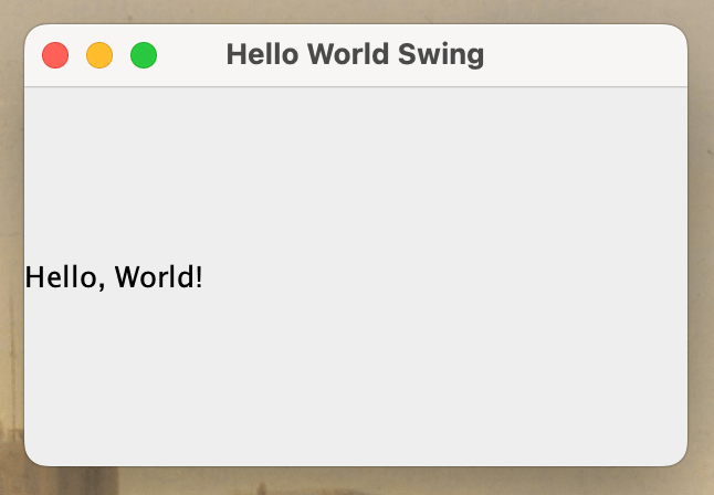 First Java Swing App
