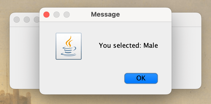 Radio Button Example